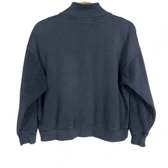 Aerie Grey Oversized Half Zip Pull Over Sweater Size Small EUC - Picture 5 of 5